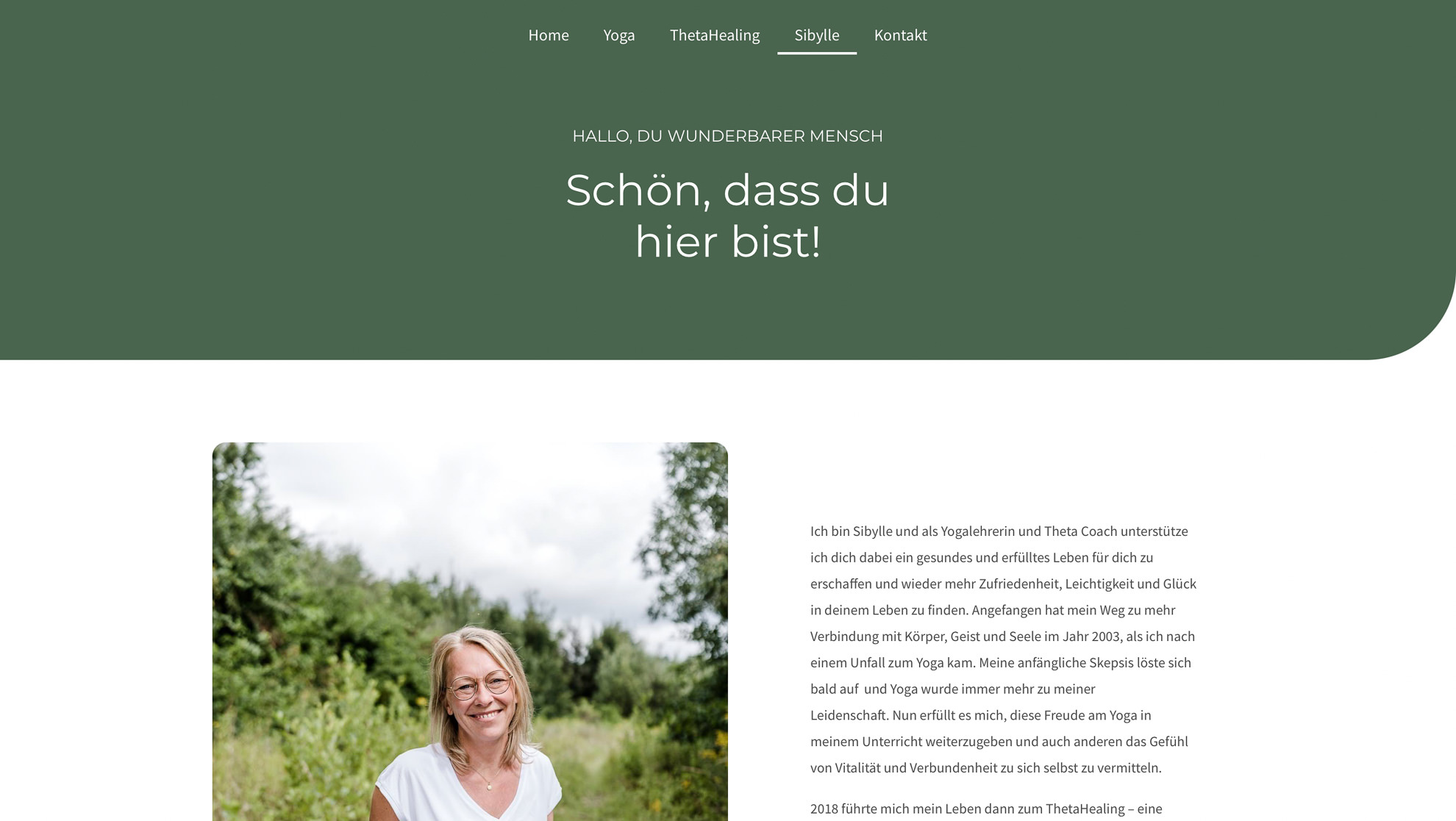 Yoga Website für Yoga Lehrerin in Freising gestaltet von dem Webdesignern von Oh Nord