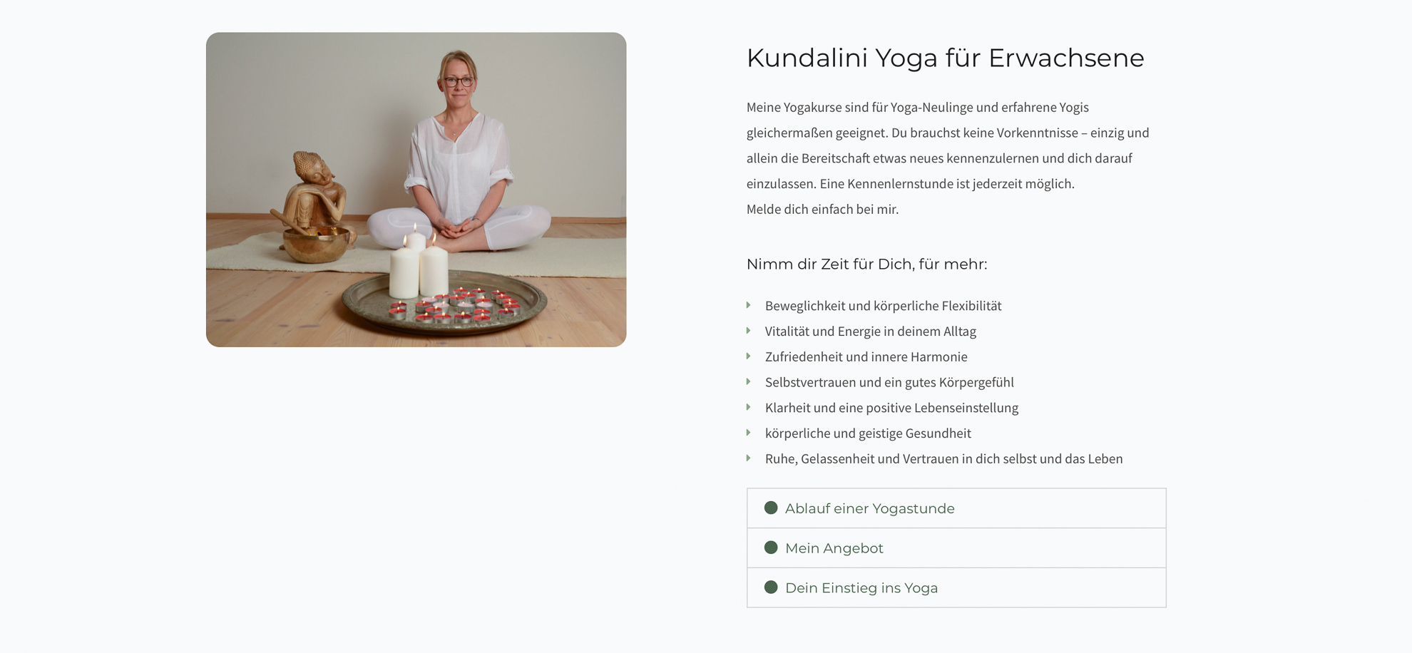 Yoga Website gestaltet und entwickelt von dem Website Studio Oh Nord